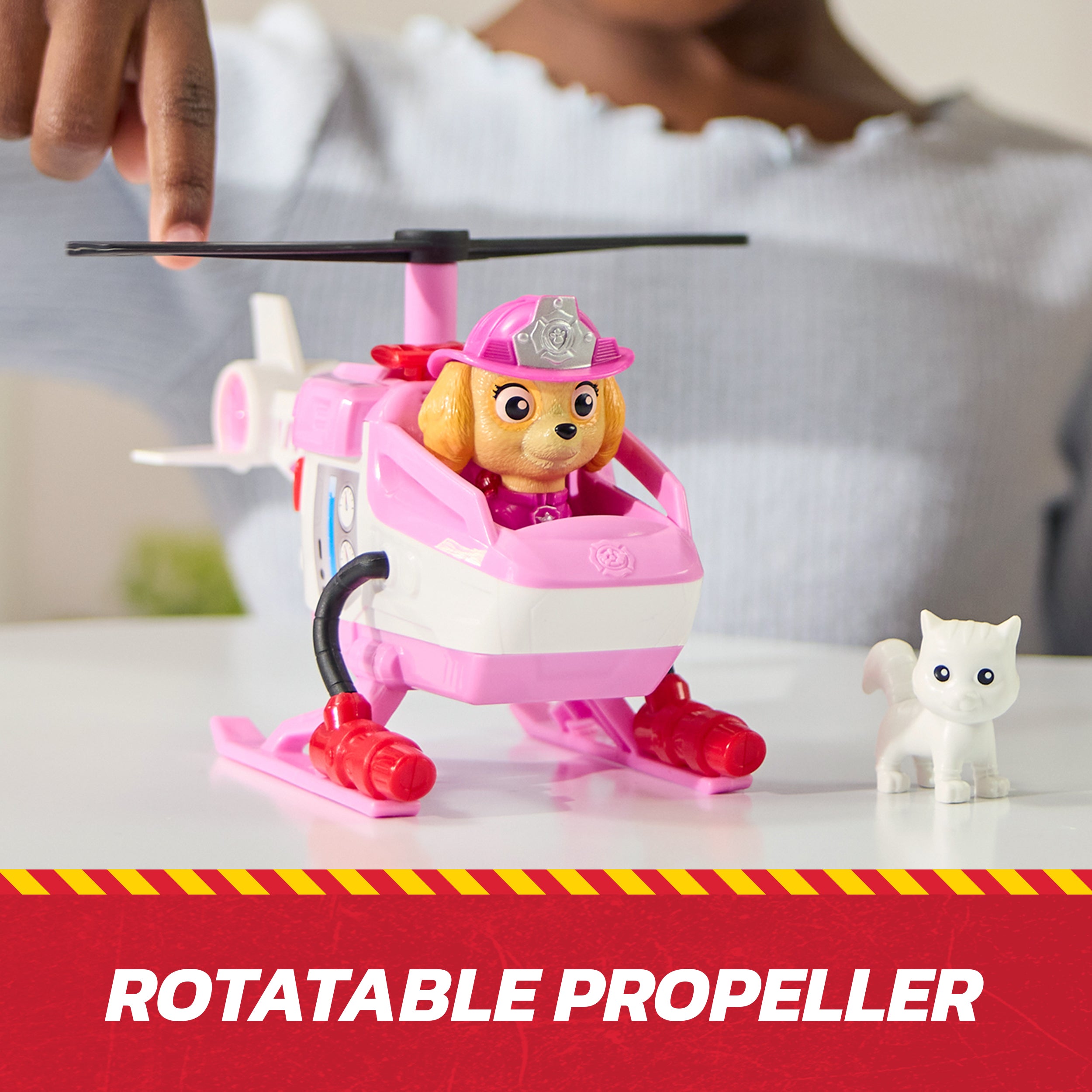 PAW Patrol Fire Rescue: Skye Rescue Fire Chopper with Action Figure, Kitty Friend & Toy Helicopter, Kids Toys for Boys & Girls Ages 3 and Up