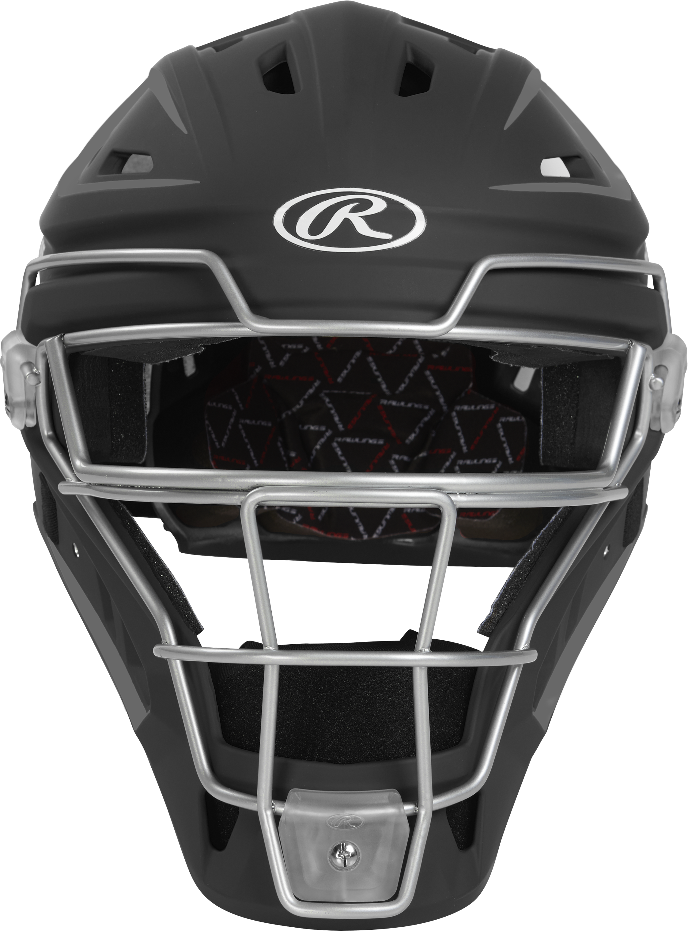 Rawlings Velo 2.0 Matte Junior Catchers Helmet - Black/Graphite