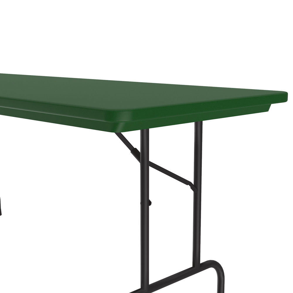 OfficeSource Colorful Blow Mold Folding Tables Fixed Height Blow Mold Table - 60" x 30" - Green