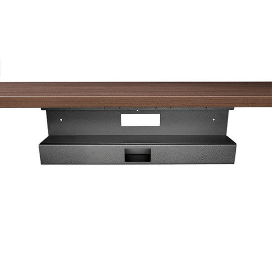 OfficeSource OS Laminate Modular Electric System Power Trough with Cover - 18" - Black