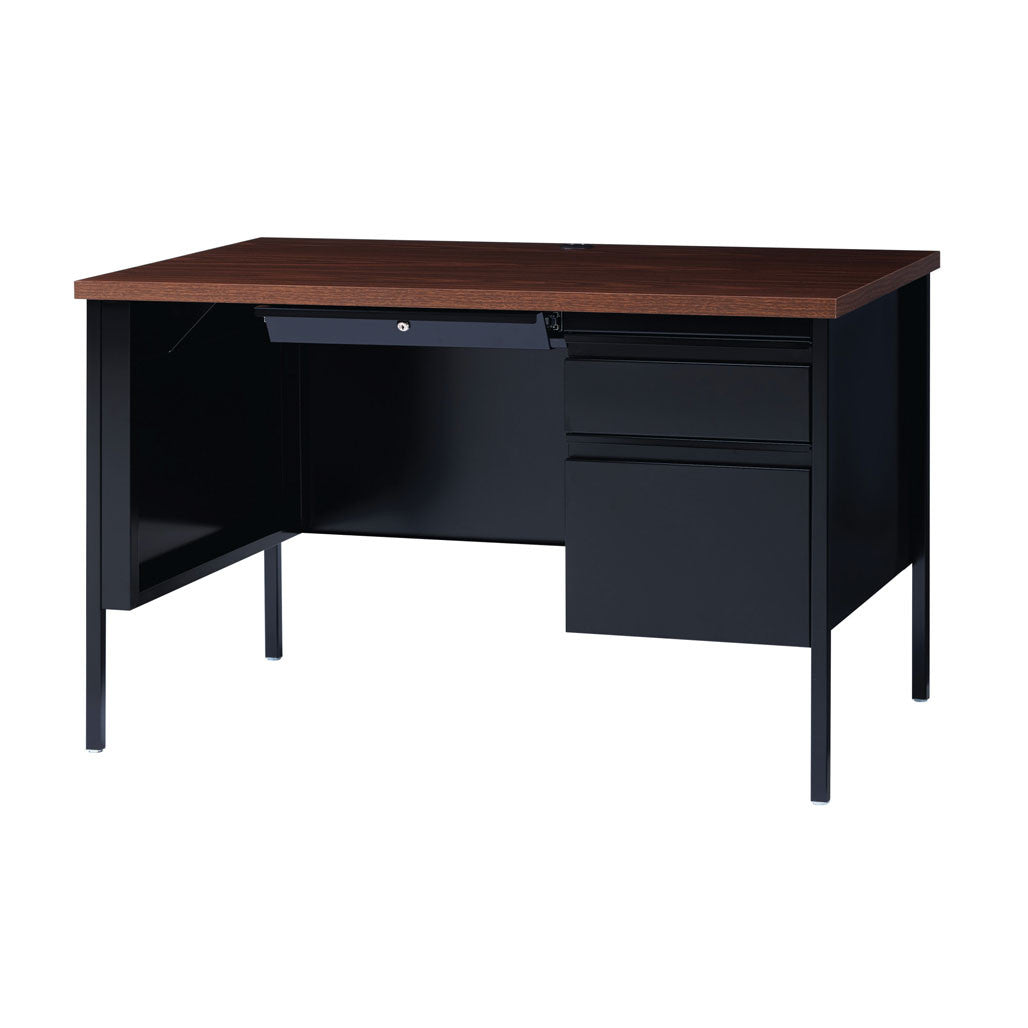 OfficeSource Raleigh 45"W Single Right Pedestal Desk - Black