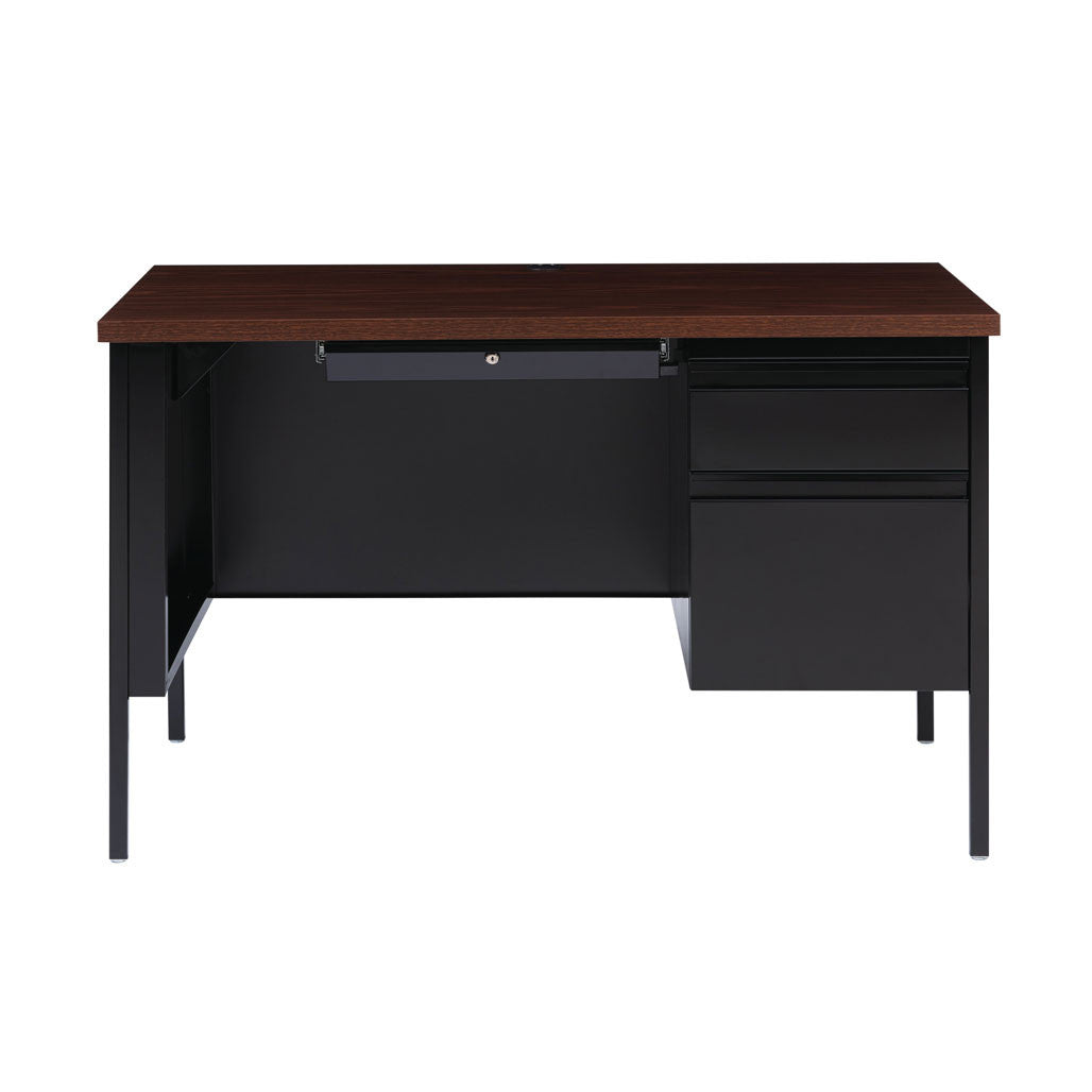 OfficeSource Raleigh 45"W Single Right Pedestal Desk - Black