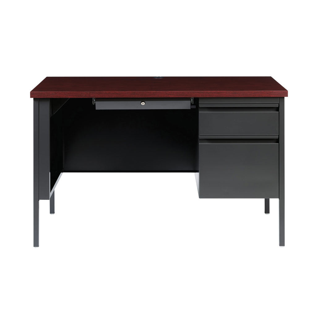 OfficeSource Raleigh 45"W Single Right Pedestal Desk - Charcoal