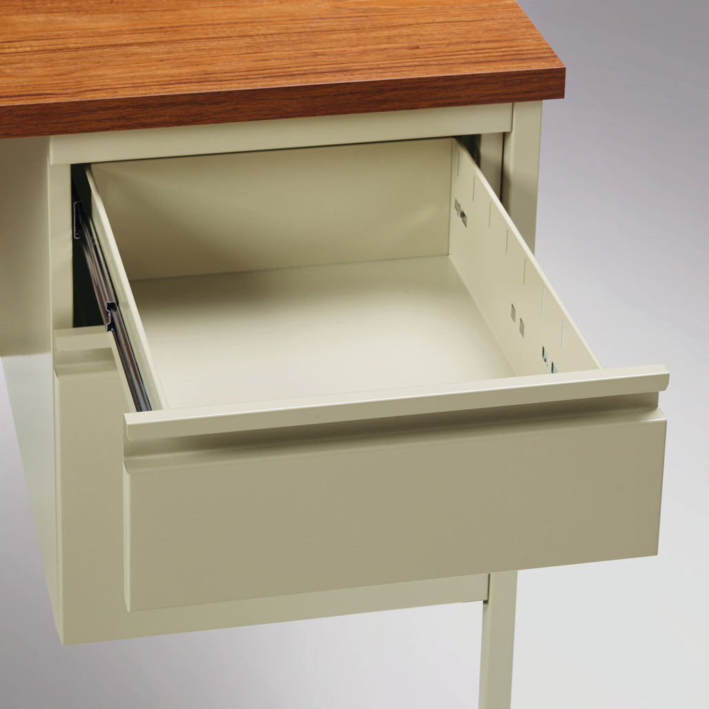 OfficeSource Raleigh 45"W Single Right Pedestal Desk - Putty
