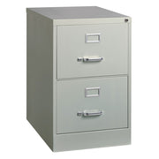 OfficeSource Steel Vertical File Collection 2 Drawer Vertical File Cabinet, 26.5" Deep, Legal - Light Gray