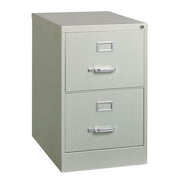 OfficeSource Steel Vertical File Collection 2 Drawer Vertical File Cabinet, 26.5" Deep, Letter - Light Gray