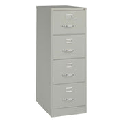 OfficeSource Steel Vertical File Collection 4 Drawer Vertical File Cabinet, 26.5" Deep, Legal - Light Gray