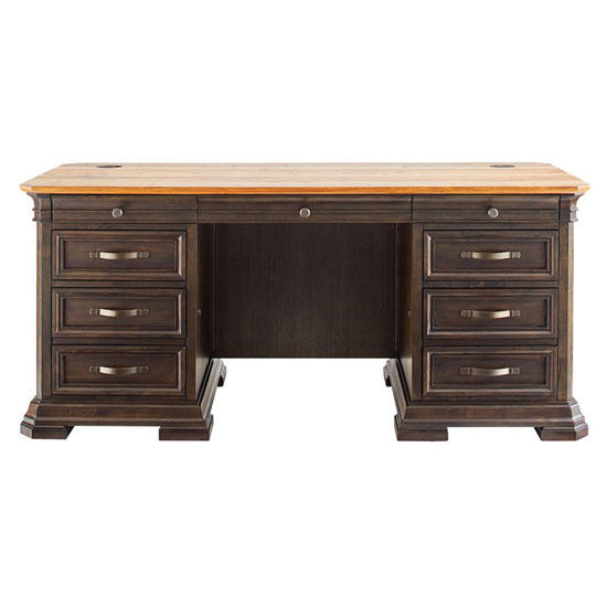 OfficeSource Westwood Executive Desk  - 36''W x 22''D x 30''H - Dark Roast