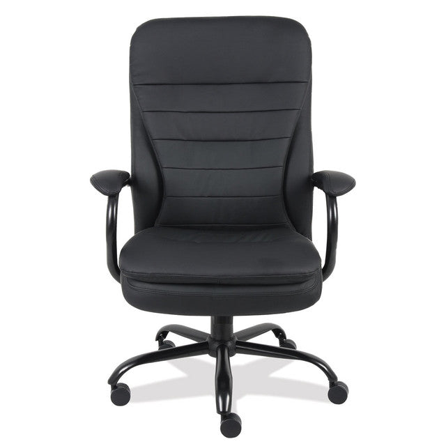 OfficeSource Big & Tall Big and Tall Executive High Back with Black Frame - Black PU Leather