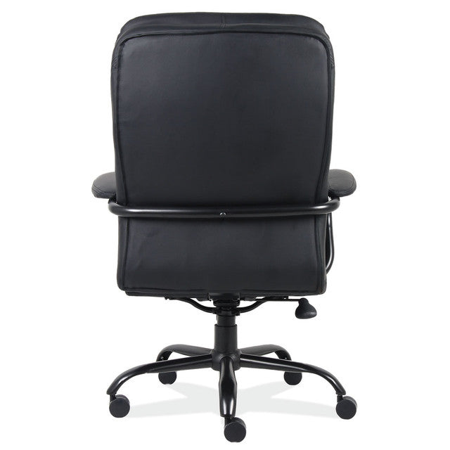 OfficeSource Big & Tall Big and Tall Executive High Back with Black Frame - Black PU Leather