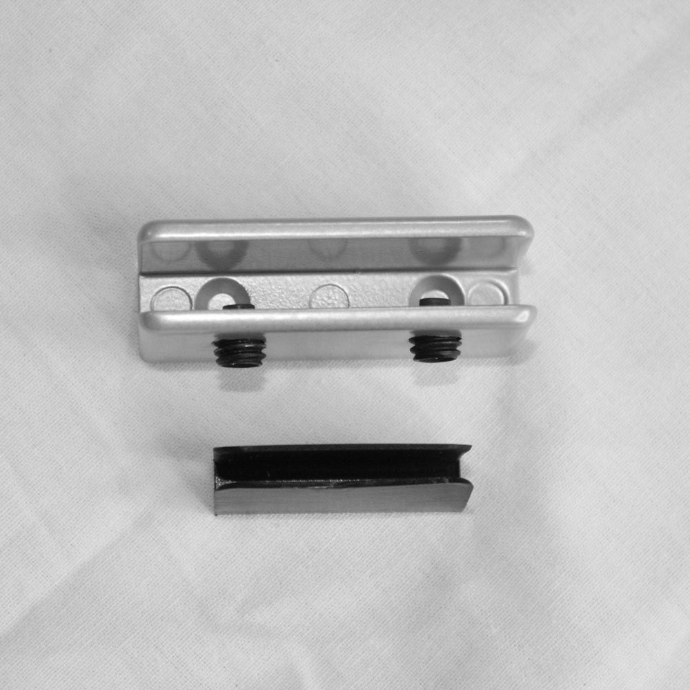 OfficeSource SafeGuard Barrier Collection Straight Bracket (For 6MM Acrylic Screens) - Silver