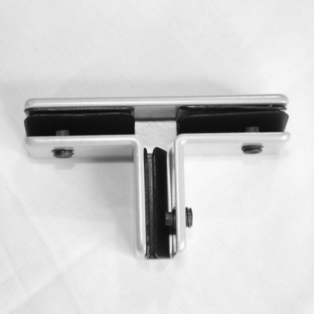 OfficeSource SafeGuard Barrier Collection T-Shaped Bracket (For 6MM Acrylic Screens) - Silver