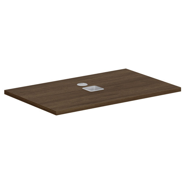 OfficeSource StandUp Standing Desk 36" File Top ( For OS2013) - Modern Walnut