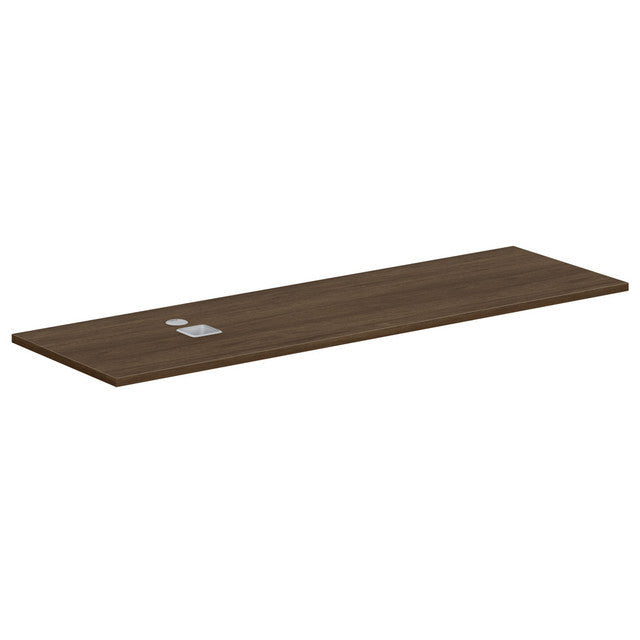 OfficeSource StandUp Standing Desk 71"W Credenza Top ( For OS2013) - Modern Walnut