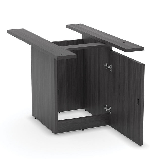 OfficeSource Conference/Multi-Purpose Board Table Cube Base With Access Door - Coastal Gray