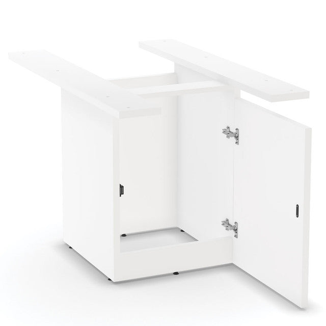 OfficeSource Conference/Multi-Purpose Board Table Cube Base With Access Door - White