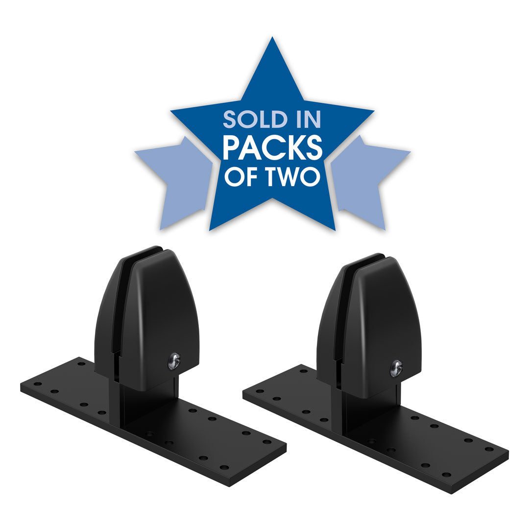 OfficeSource Variant Collection Dual Under Desk Mount Screen Brackets - Black