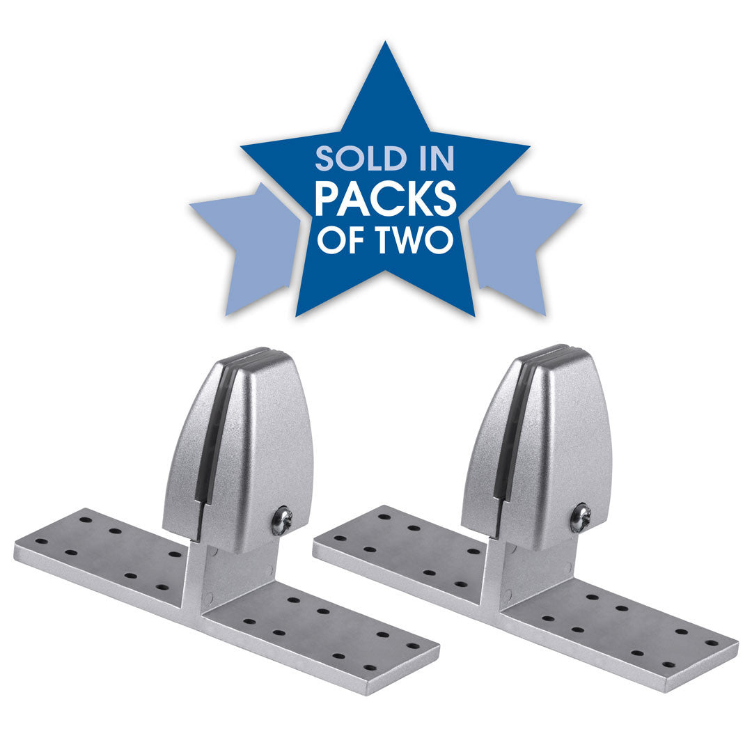 OfficeSource Variant Collection Dual Under Desk Mount Screen Brackets - Silver