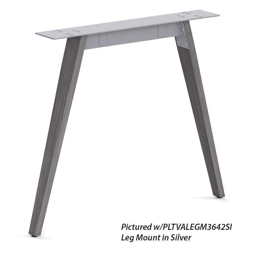 OfficeSource OS Conference/Multi-Purpose Oblique Wood Legs - Coastal Gray