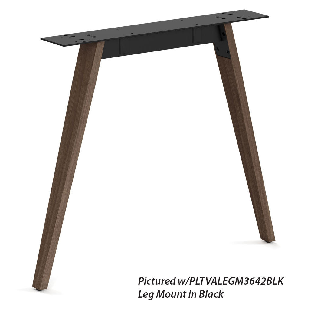 OfficeSource OS Conference/Multi-Purpose Oblique Wood Legs - Modern Walnut