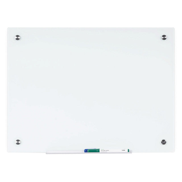 OfficeSource ViZual Magnetic Glass Dry-Erase Board - 48" x 72" - White