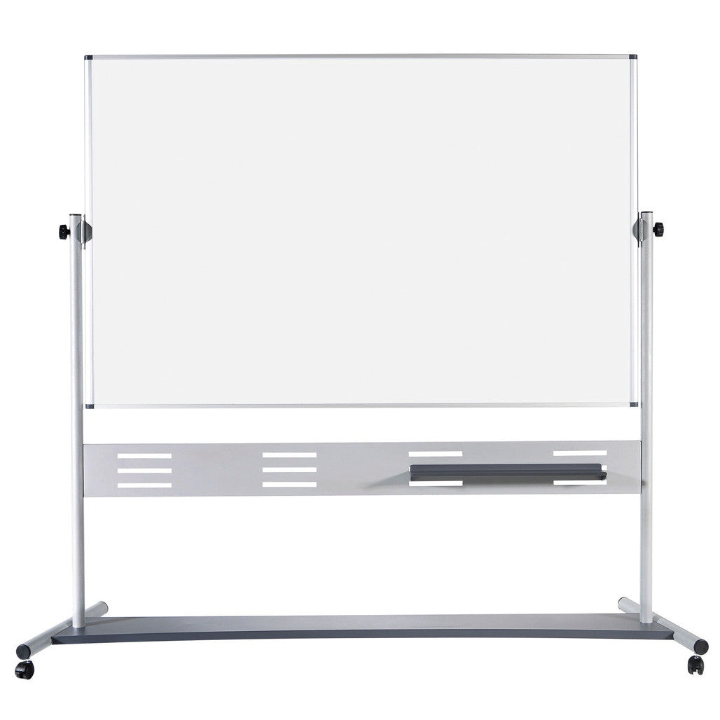 OfficeSource ViZual Dry-Erase Mobile Revolving Easel - 48" x 72" - White