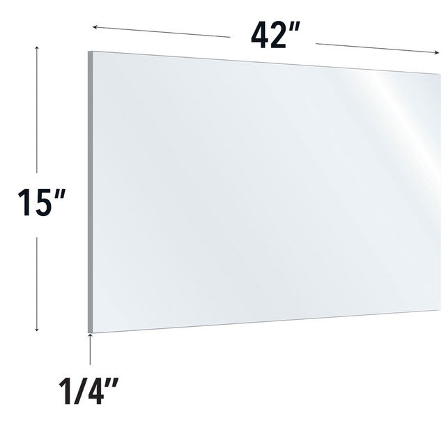 SafeGuard Barrier 15X42 Clear Acrylic Screen For Use With Variant Brackets