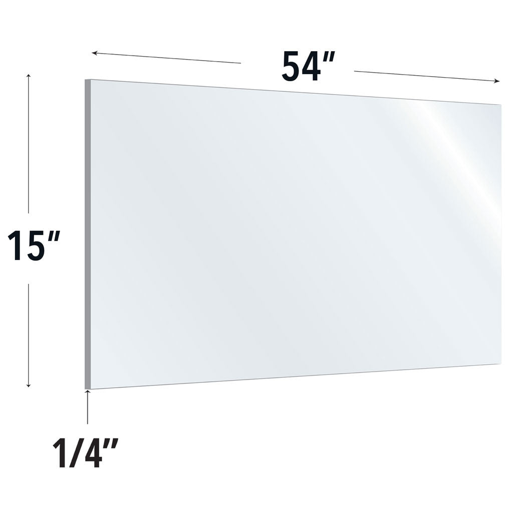 SafeGuard Barrier 15X54 Clear Acrylic Screen For Use With Variant Brackets