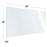 24X54 Clear Acrylic Screen For Use With Variant Brackets
