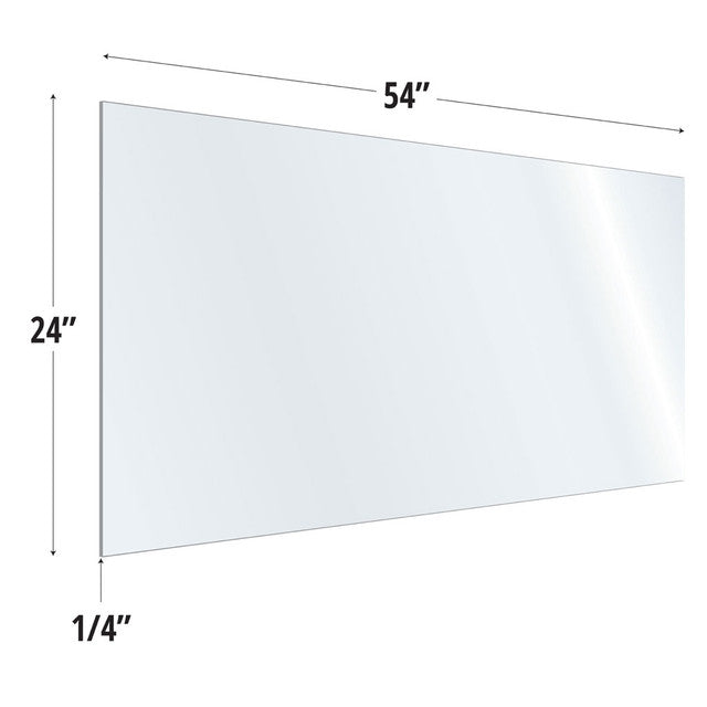 24X54 Clear Acrylic Screen For Use With Variant Brackets