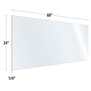 24X60 Clear Acrylic Screen For Use With Variant Brackets