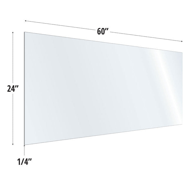 24X60 Clear Acrylic Screen For Use With Variant Brackets