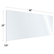 24X66 Clear Acrylic Screen For Use With Variant Brackets