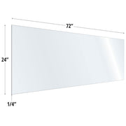 24X72 Clear Acrylic Screen For Use With Variant Brackets