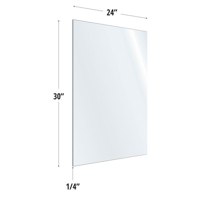 30X24 Clear Acrylic Screen For Use With Variant Brackets