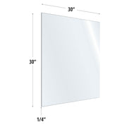 30X30 Clear Acrylic Screen For Use With Variant Brackets
