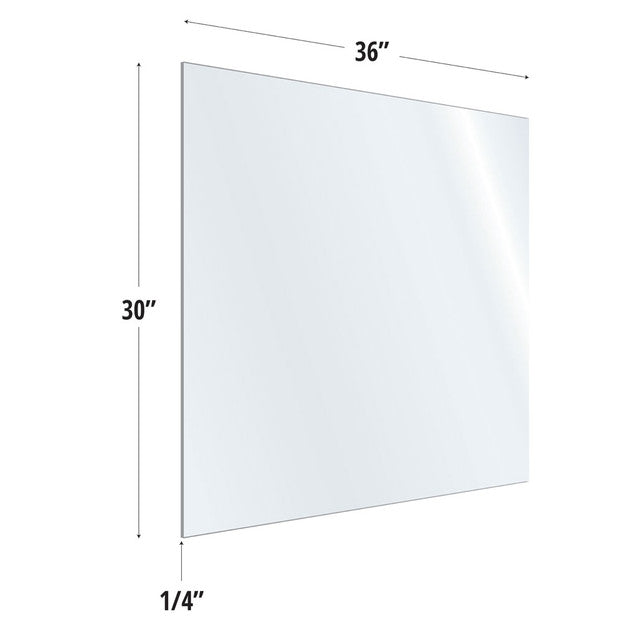 30X36 Clear Acrylic Screen For Use With Variant Brackets