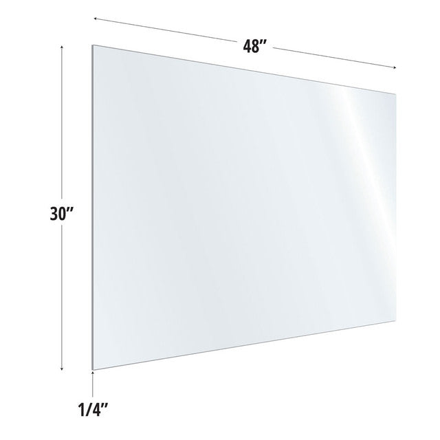 30X48 Clear Acrylic Screen For Use With Variant Brackets