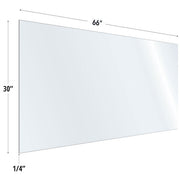 30X66 Clear Acrylic Screen For Use With Variant Brackets