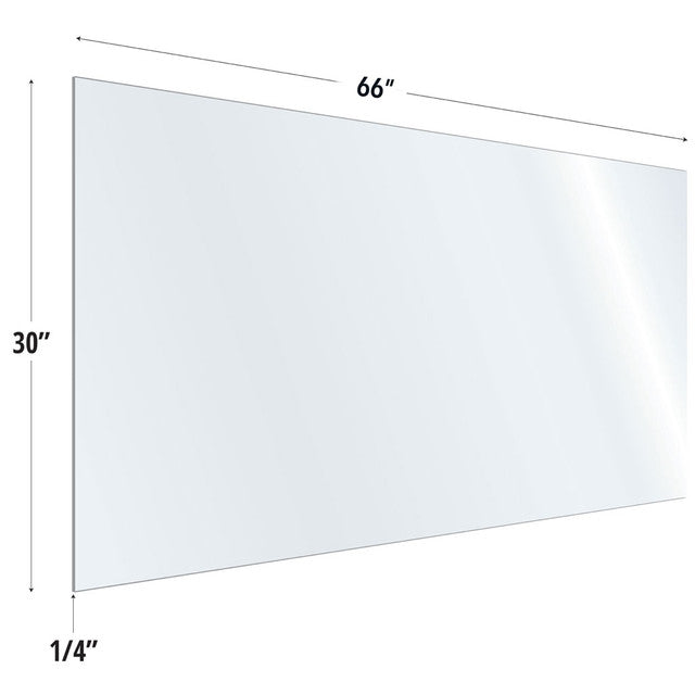 30X66 Clear Acrylic Screen For Use With Variant Brackets