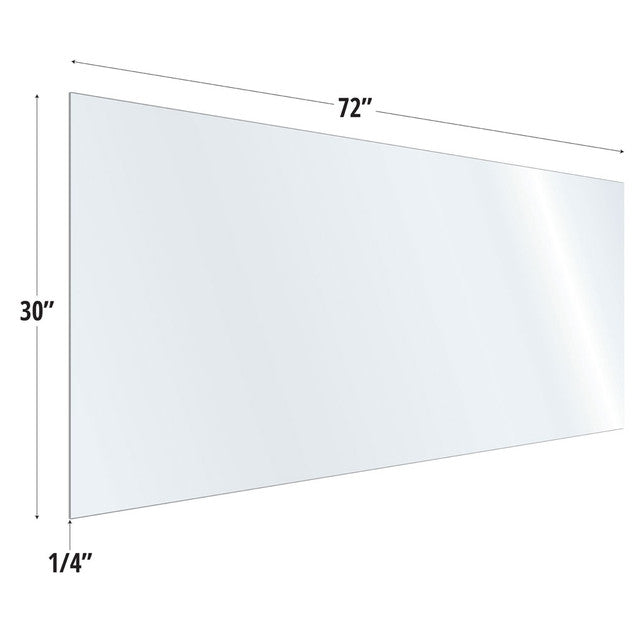 30X72 Clear Acrylic Screen For Use With Variant Brackets