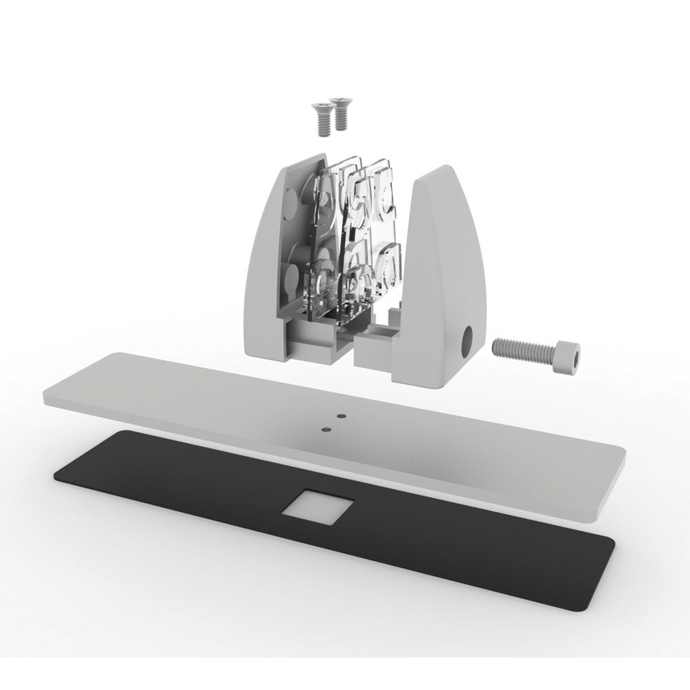 OfficeSource SafeGuard Barrier Free Standing Panel Feet - Silver