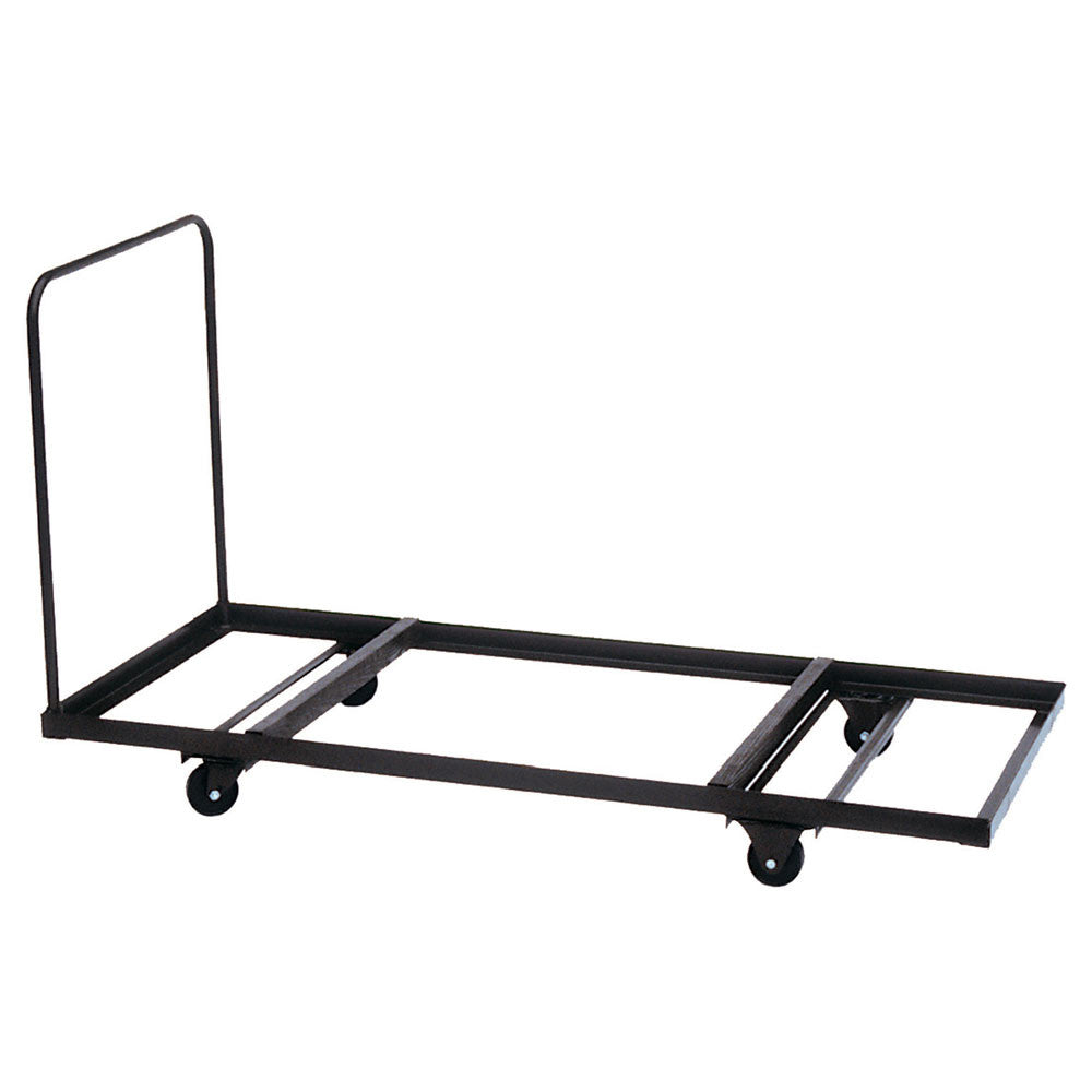 OfficeSource  Melamine Folding Tables  Flat Stacking Rectangular Table Truck - Brown