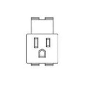 OfficeSource Modular Electric System Isolated Receptacle - Black