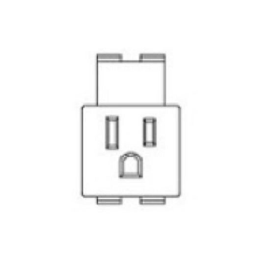 OfficeSource Modular Electric System Isolated Receptacle - Black