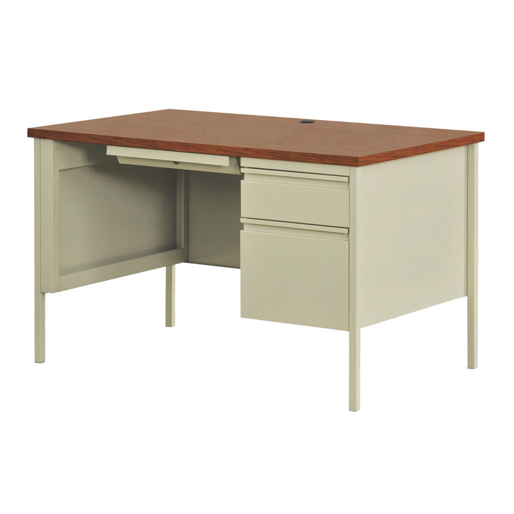OfficeSource Raleigh 45"W Single Right Pedestal Desk - Putty