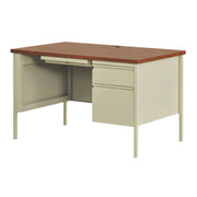 OfficeSource Raleigh 45"W Single Right Pedestal Desk - Putty