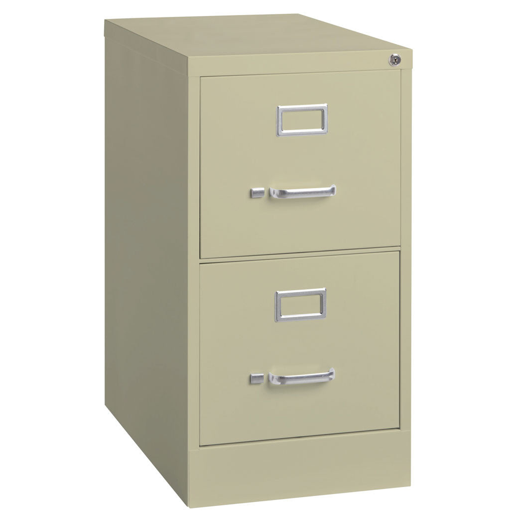 OfficeSource Steel Vertical File Collection 2 Drawer Vertical File Cabinet, 26.5" Deep, Legal - Putty