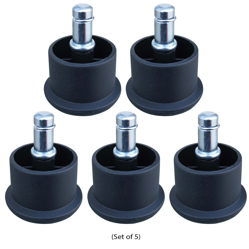 OfficeSource Medical Stools Optional Chair Glides - Set of 5 - Black