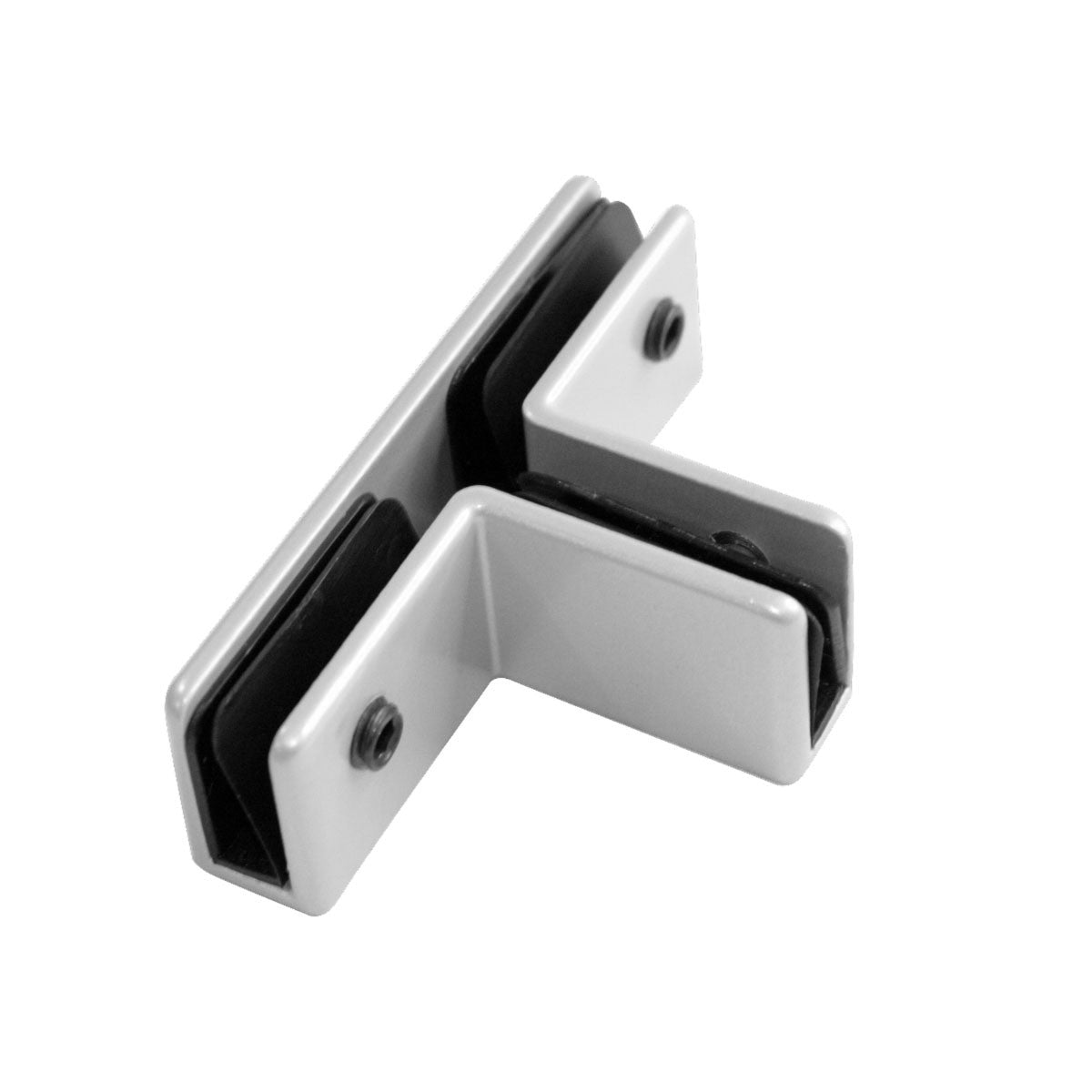 OfficeSource SafeGuard Barrier Collection T-Shaped Bracket (For 6MM Acrylic Screens) - Silver